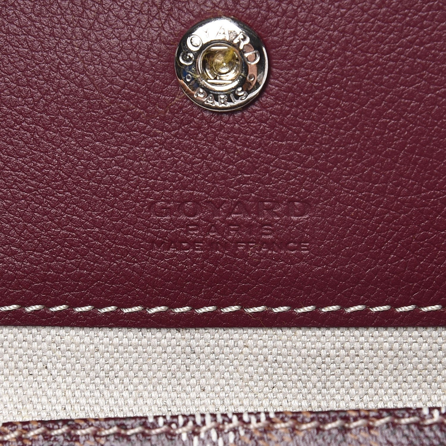 Goyard Goyardine Pouch Burgundy 6 of 6