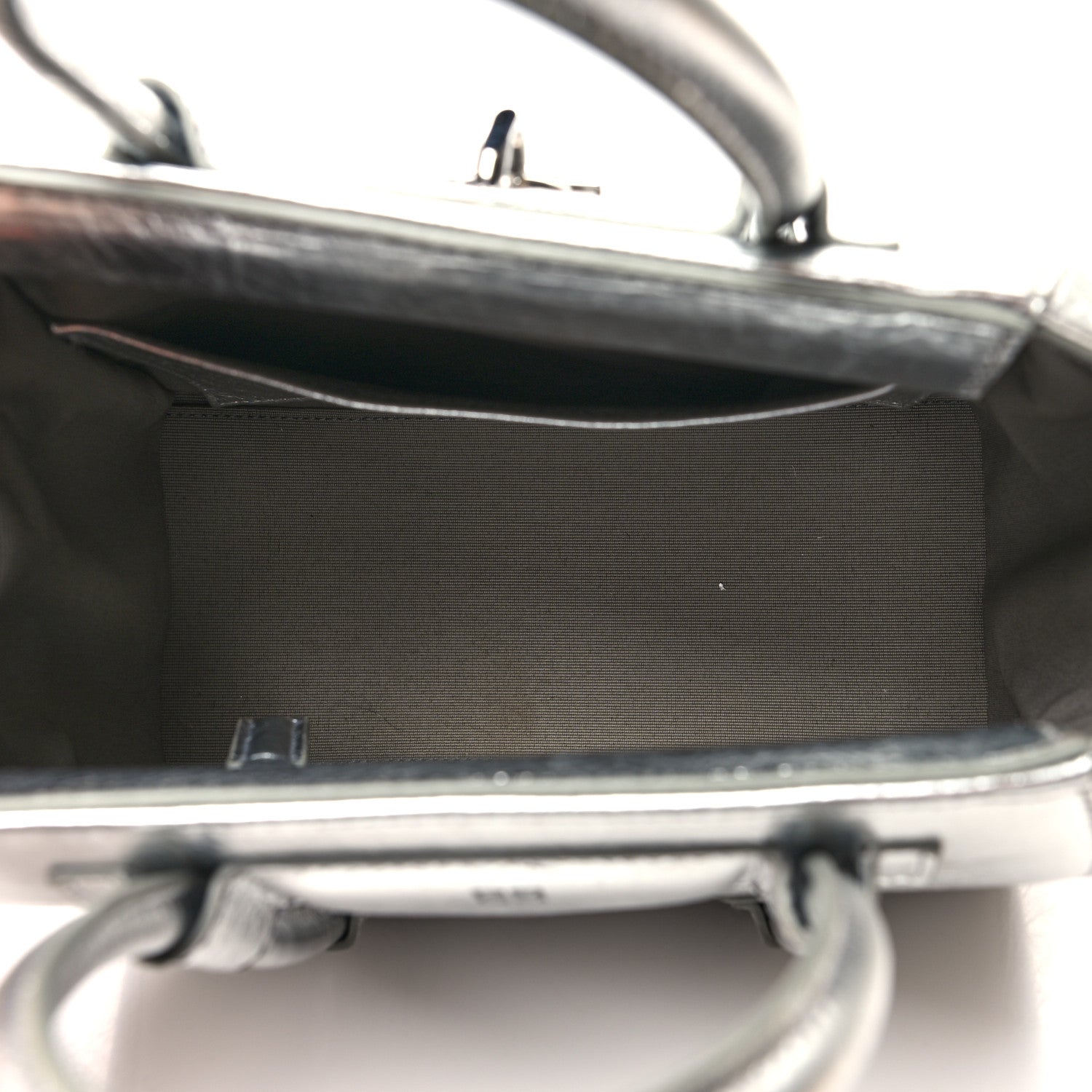 Givenchy Metallic Lambskin Mini Lock Antigona Shoulder Bag Silver Grey 5 of 12