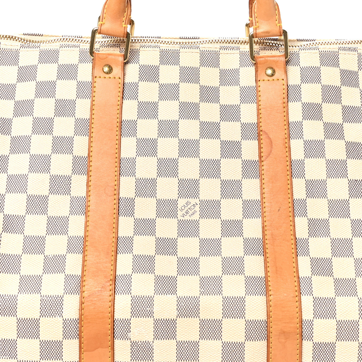 Louis Vuitton Damier Azur Keepall Bandouliere 55 6 of 10