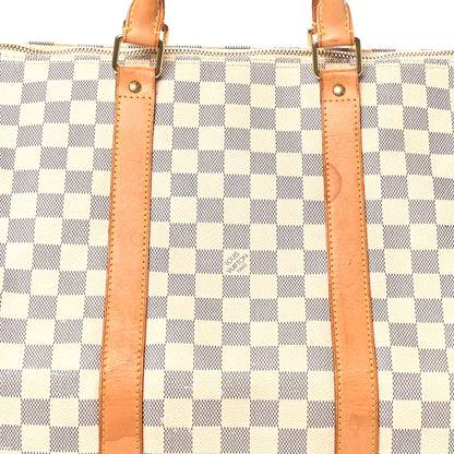 Louis Vuitton Damier Azur Keepall Bandouliere 55 6 of 10