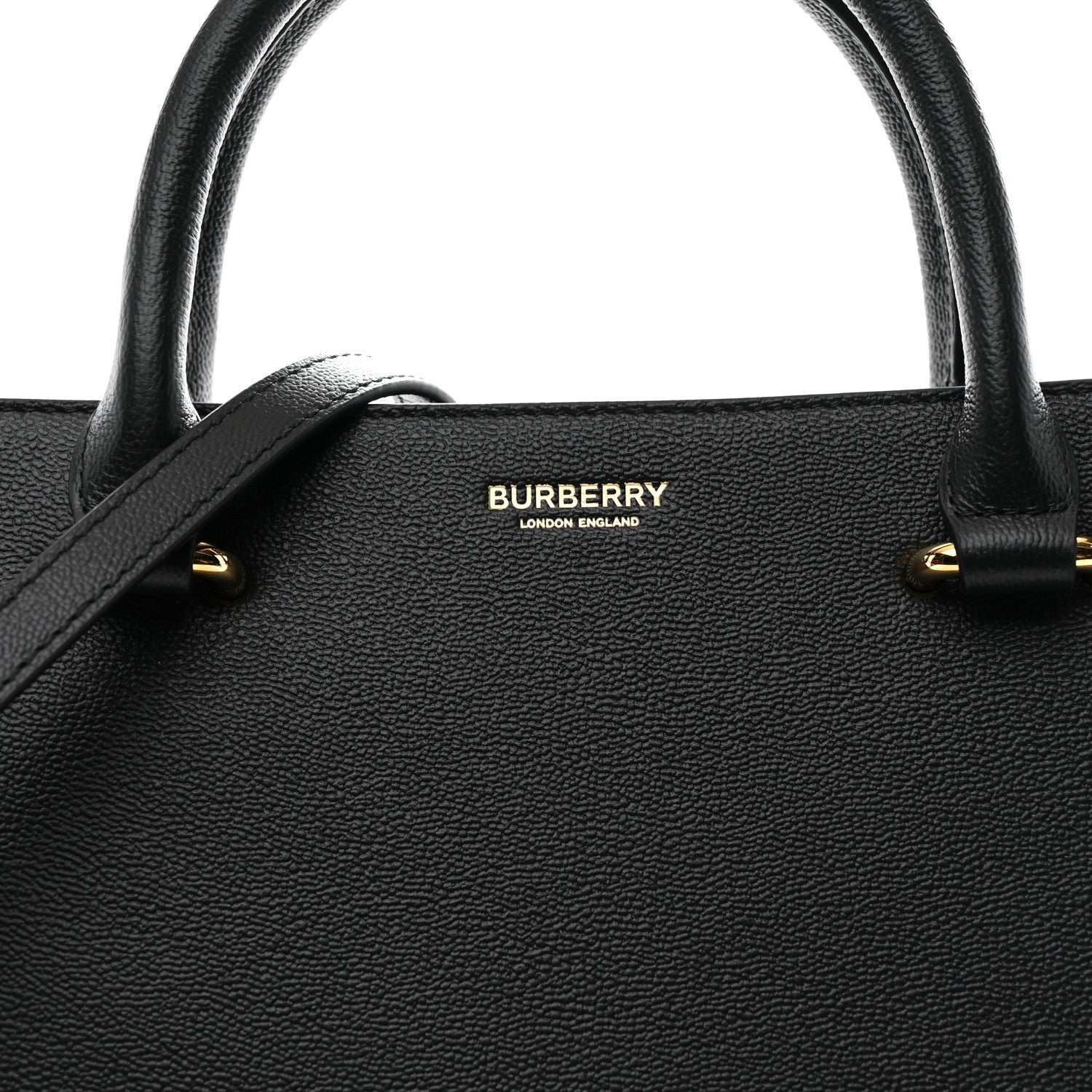 Burberry Calfskin Mega Check Small Banwell Tote Black 8 of 10