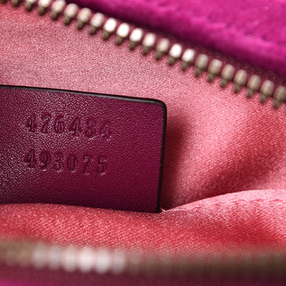 Gucci Velvet Matelasse GG Marmont Belt Bag 85 34 Fuchsia Violet Cyclamen 6 of 11
