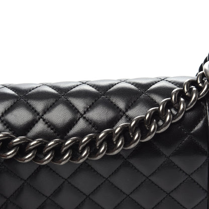 Chanel Lambskin Quilted Medium Boy Flap Black 12 of 17
