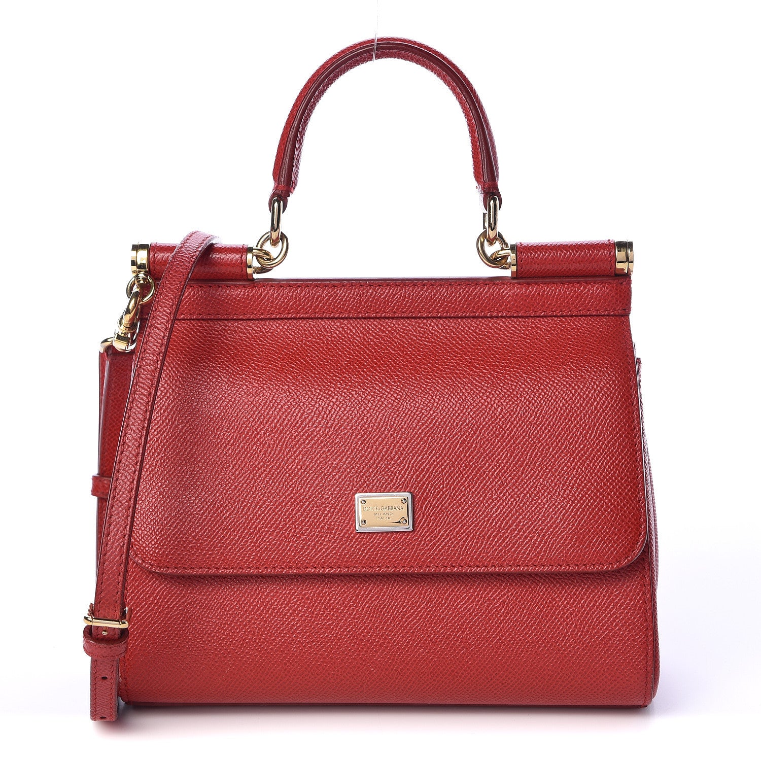 Dolce & Gabbana Dauphine Small Miss Sicily Satchel Dark Red 1 of 11