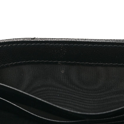 Saint Laurent Grain De Poudre Matelasse Chevron Monogram Chain Wallet Black 11 of 11