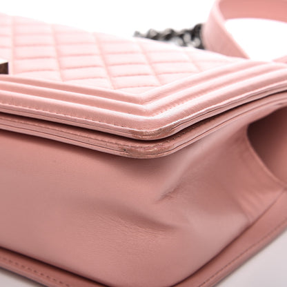 Chanel Lambskin Quilted Medium Boy Flap Light Pink 9 of 11