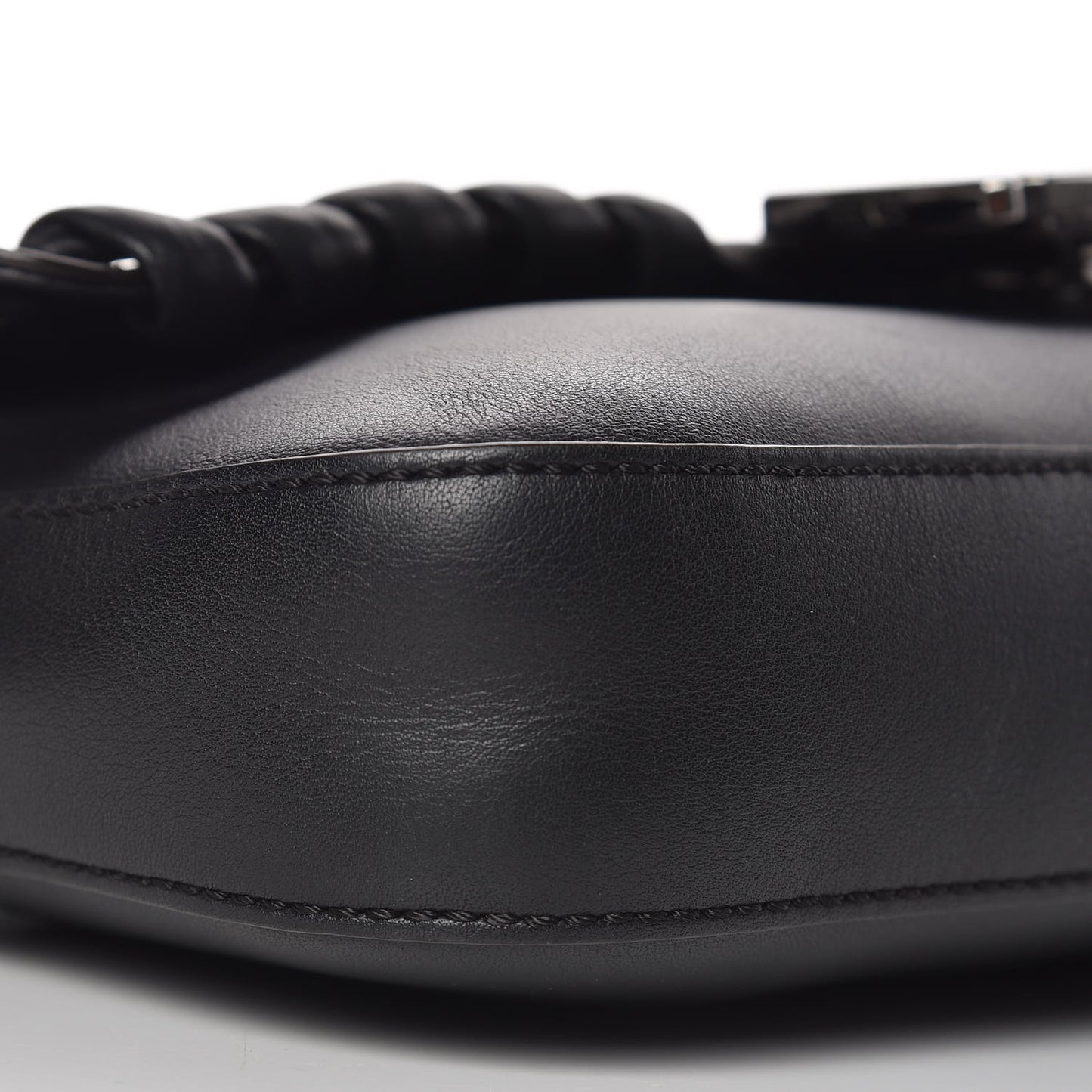 Vitello Dolce Lace Up Baguette Black
