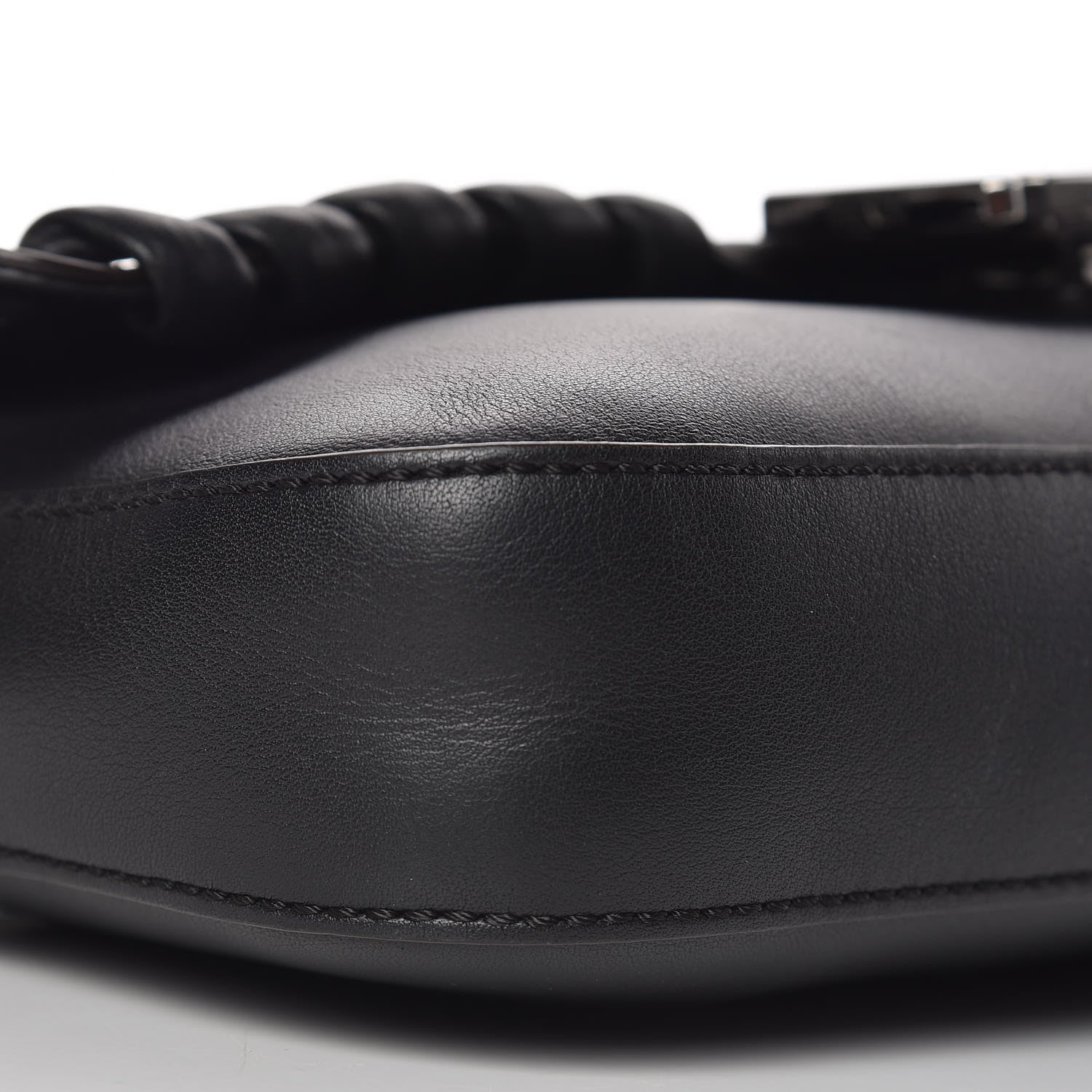 Fendi Vitello Dolce Lace Up Baguette Black 20 of 20
