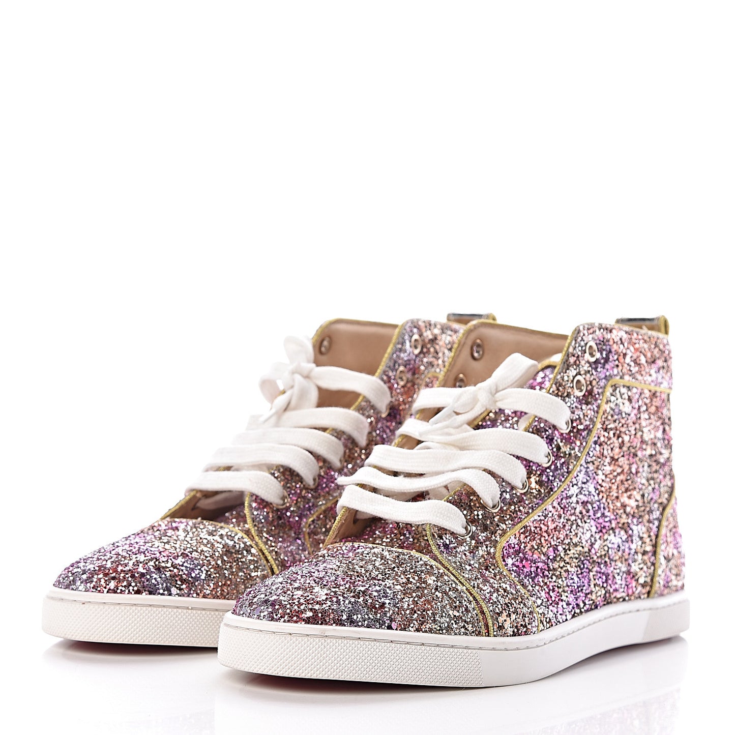 Bip Bip Glitter Womens Disco Ball Flat Sneakers 40 Rosette