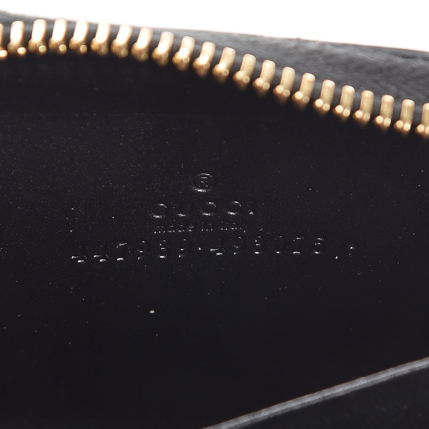Guccissima Zip Around Card Case Black