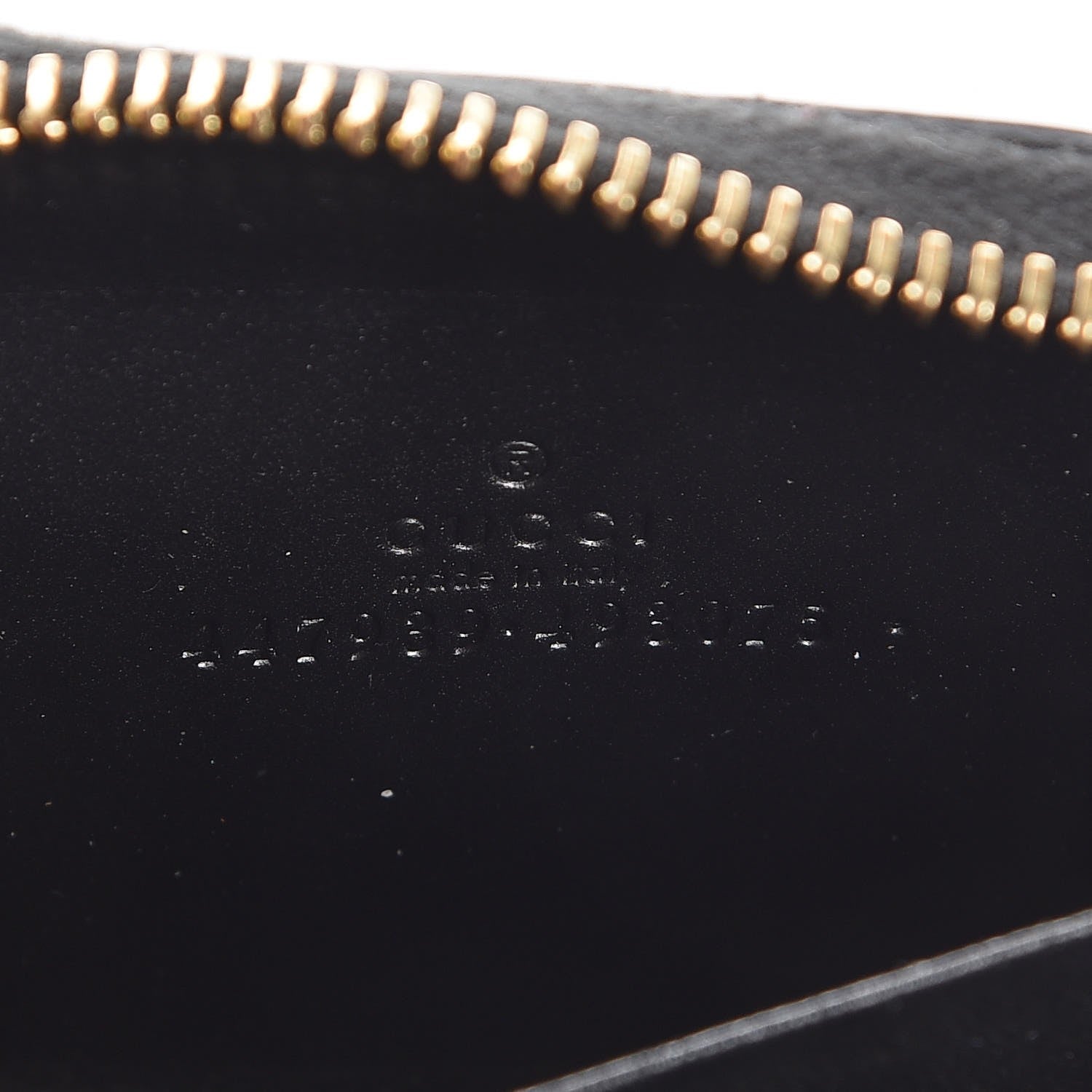 Gucci Guccissima Zip Around Card Case Black 6 of 6