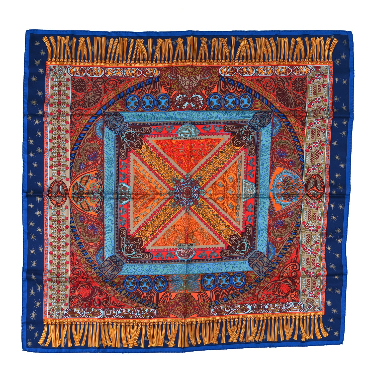 Hermes Silk Sur Un Tapis Volant Scarf 90 1 of 3