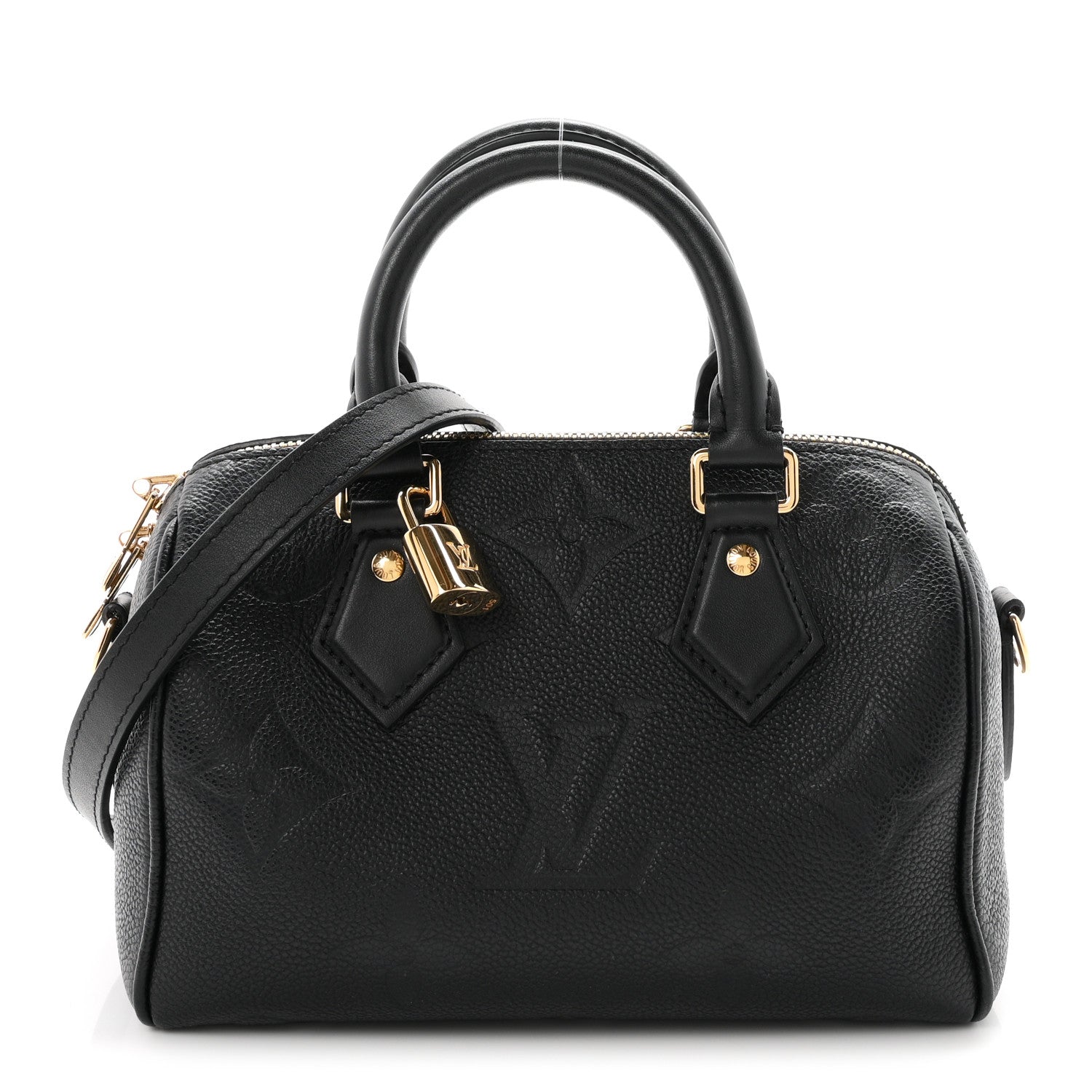 Louis Vuitton Empreinte Monogram Giant Speedy Bandouliere 20 Black 1 of 10
