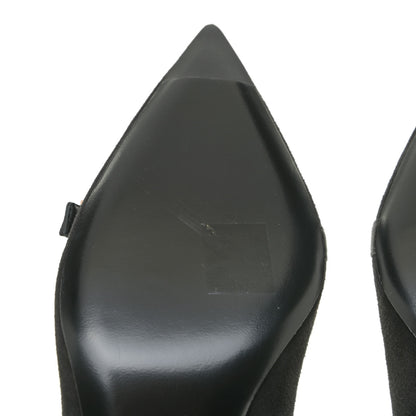 Hermes Chevre Velours Blush Pumps 39 Black 6 of 11