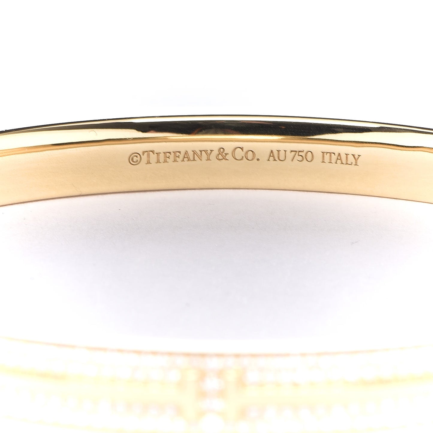 18K Yellow Gold Diamond T Hinged Pave Bracelet