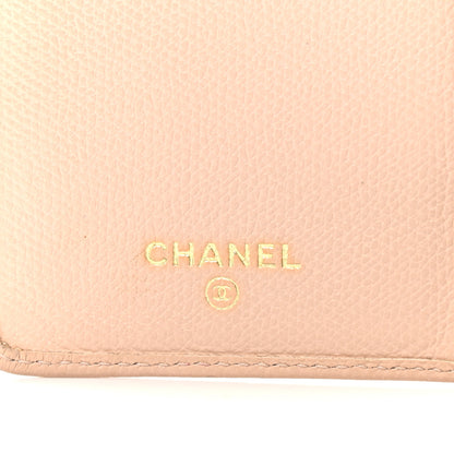 Chanel Grained Calfskin CC Button Yen Wallet Beige 6 of 27