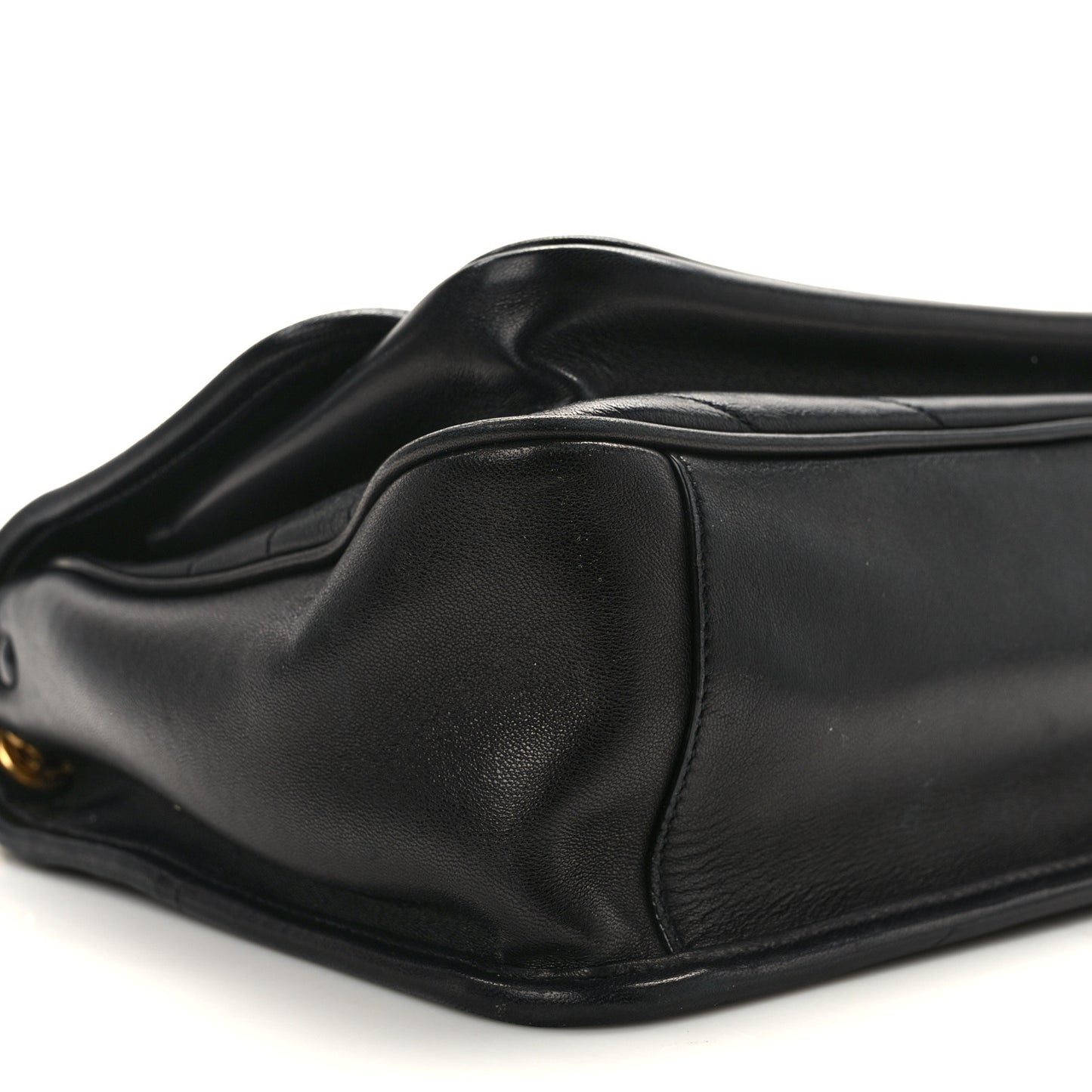 Lambskin Matelasse Monogram Medium Niki Chain Satchel Black