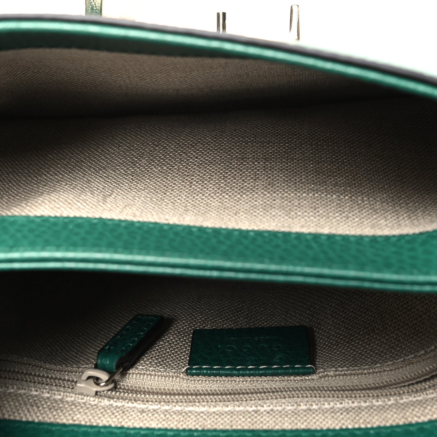 Gucci Dollar Calfskin Interlocking G Crossbody Bag Emerald 5 of 12