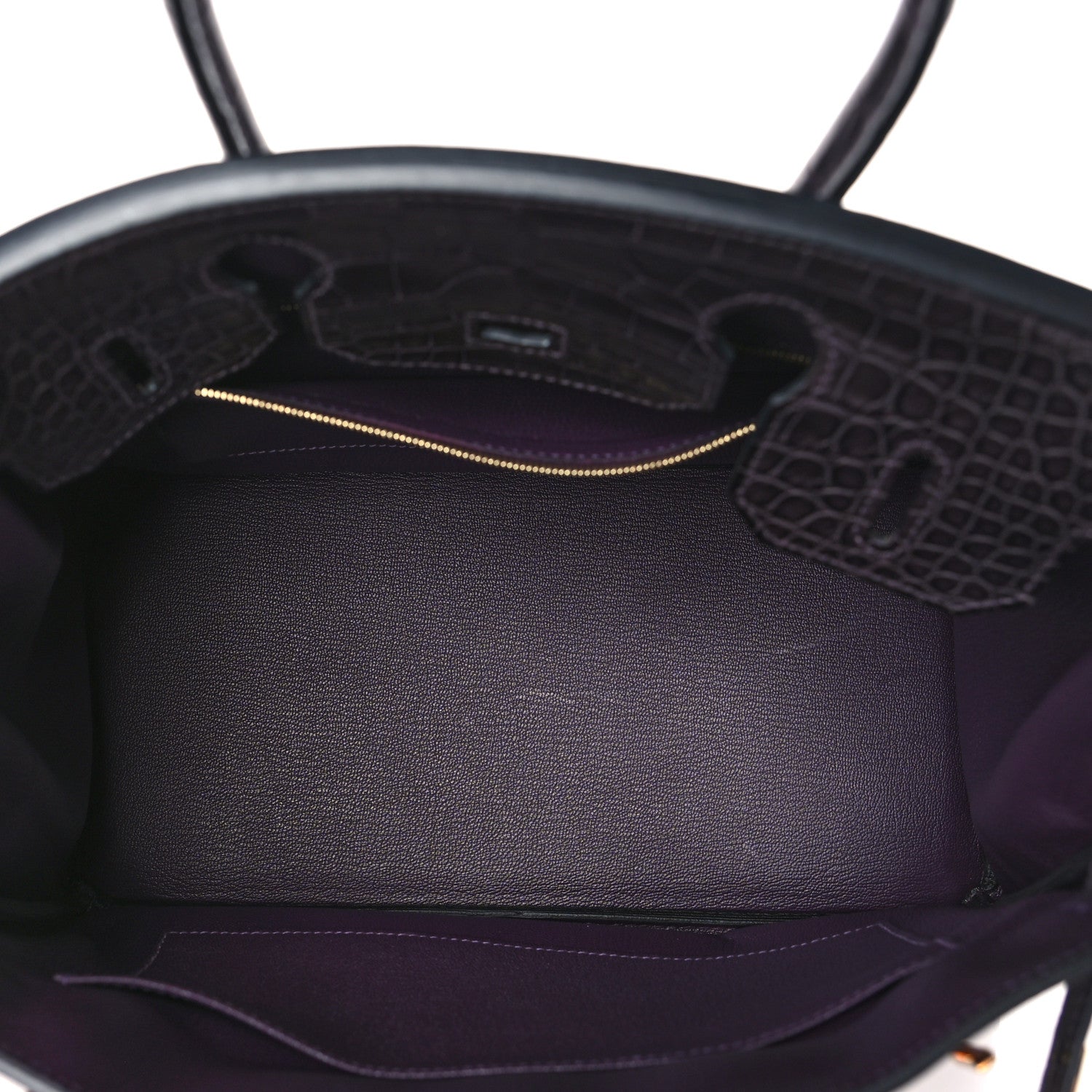 Hermes Togo Matte Alligator Birkin Touch 30 Raisin Prunoir 8 of 23