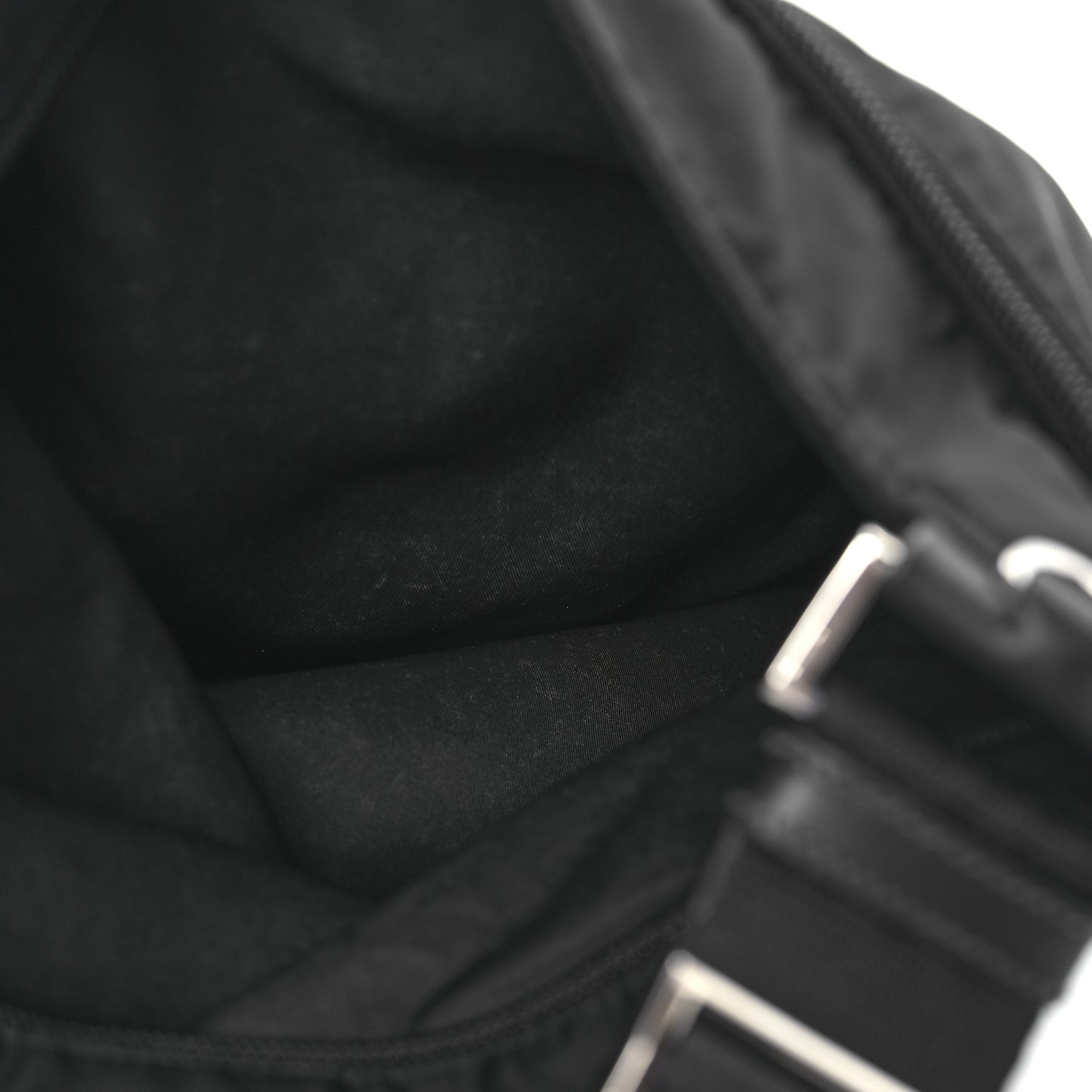 Nylon Vela Flat Messenger Bag Black