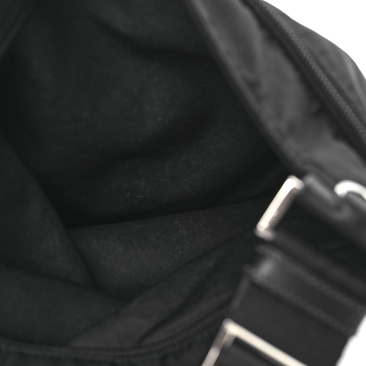 Prada Nylon Vela Flat Messenger Bag Black 5 of 16