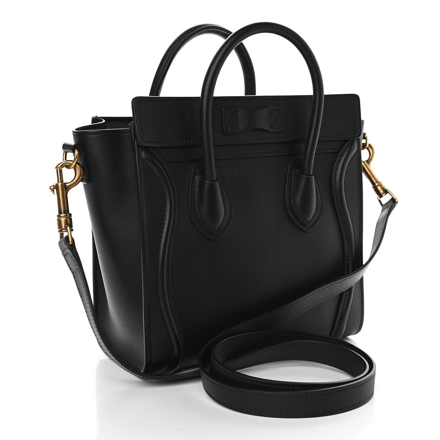 Celine Smooth Calfskin Nano Luggage Black 3 of 10