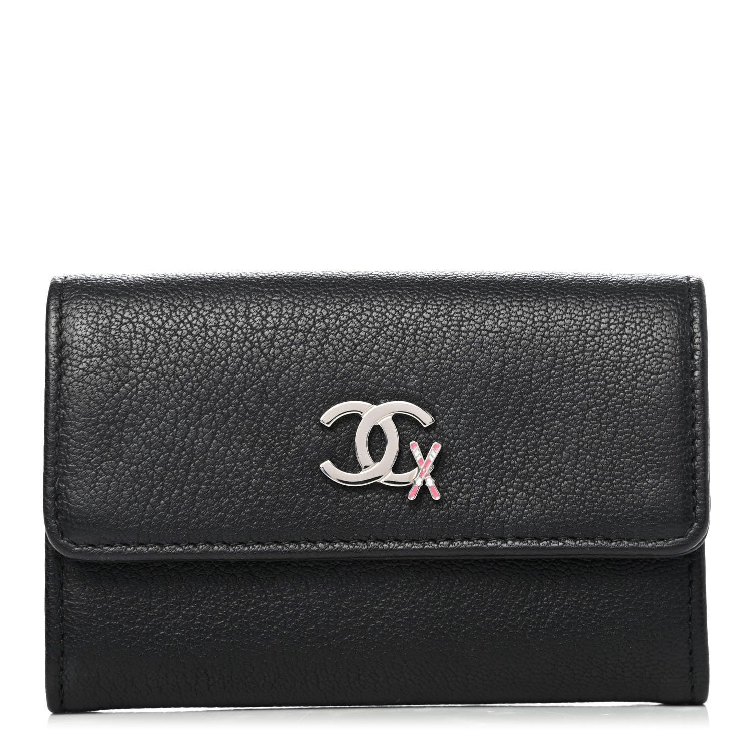 Chanel Goatskin CC Flap Card Holder Black 1 of 4