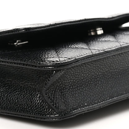 Chanel Caviar Quilted Wallet on Chain WOC Black 10 of 11