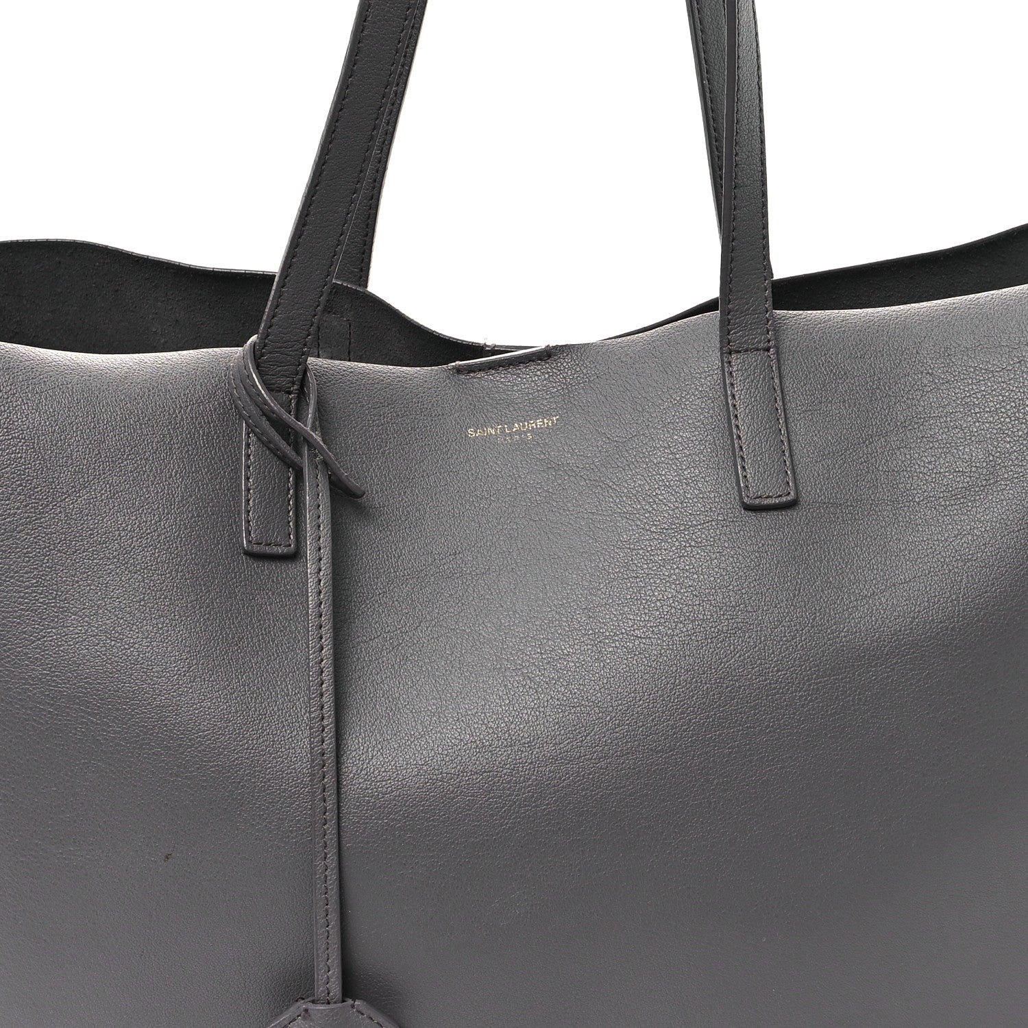 Saint Laurent Calfskin Large Shopping Tote Fog 9 of 14