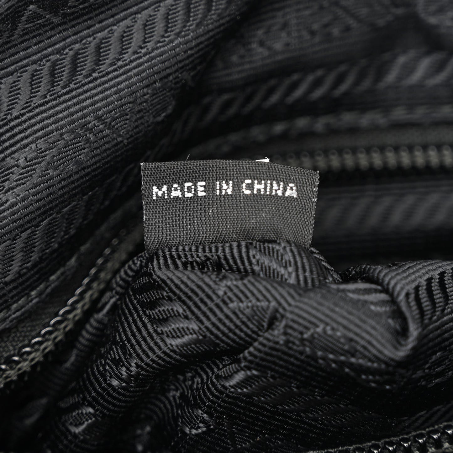 Tessuto Nylon Saffiano Logo Camera Bag Black