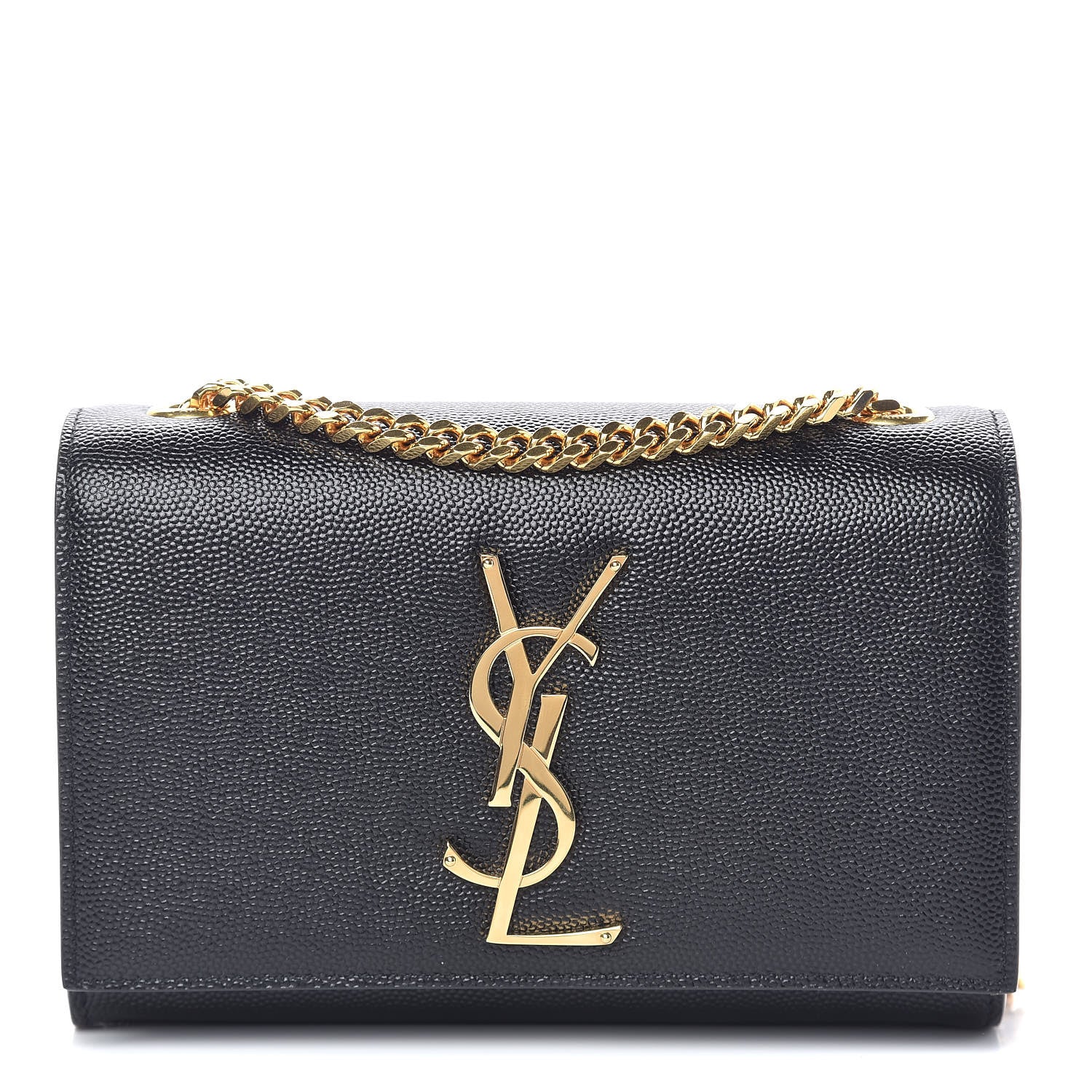 Saint Laurent Grain De Poudre Small Monogram Kate Satchel Black 1 of 9