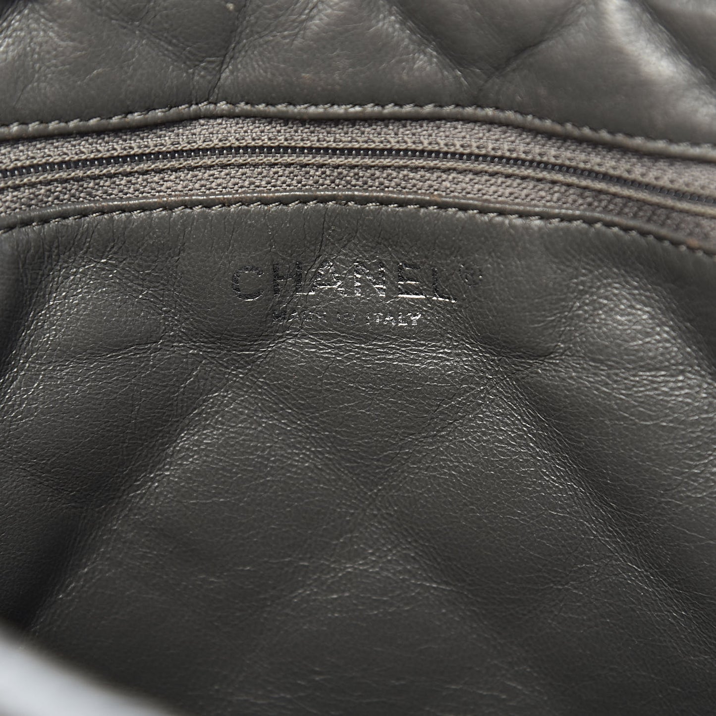 Aged Calfskin Quilted Large Reissue Camera Case Grey