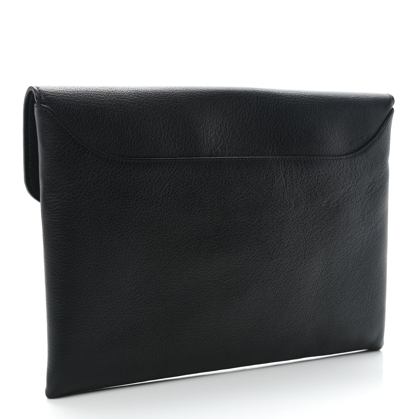 Sugar Goatskin Medium Antigona Envelope Clutch Black