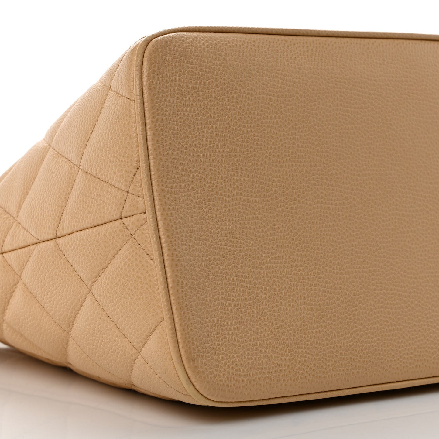 Caviar Quilted Medallion Tote Beige