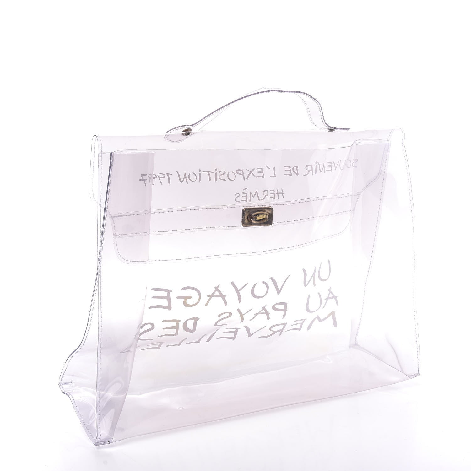 Hermes Vinyl Souvenir De L'Exposition Kelly Transparent 2 of 7