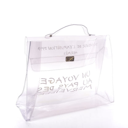 Hermes Vinyl Souvenir De L'Exposition Kelly Transparent 2 of 7