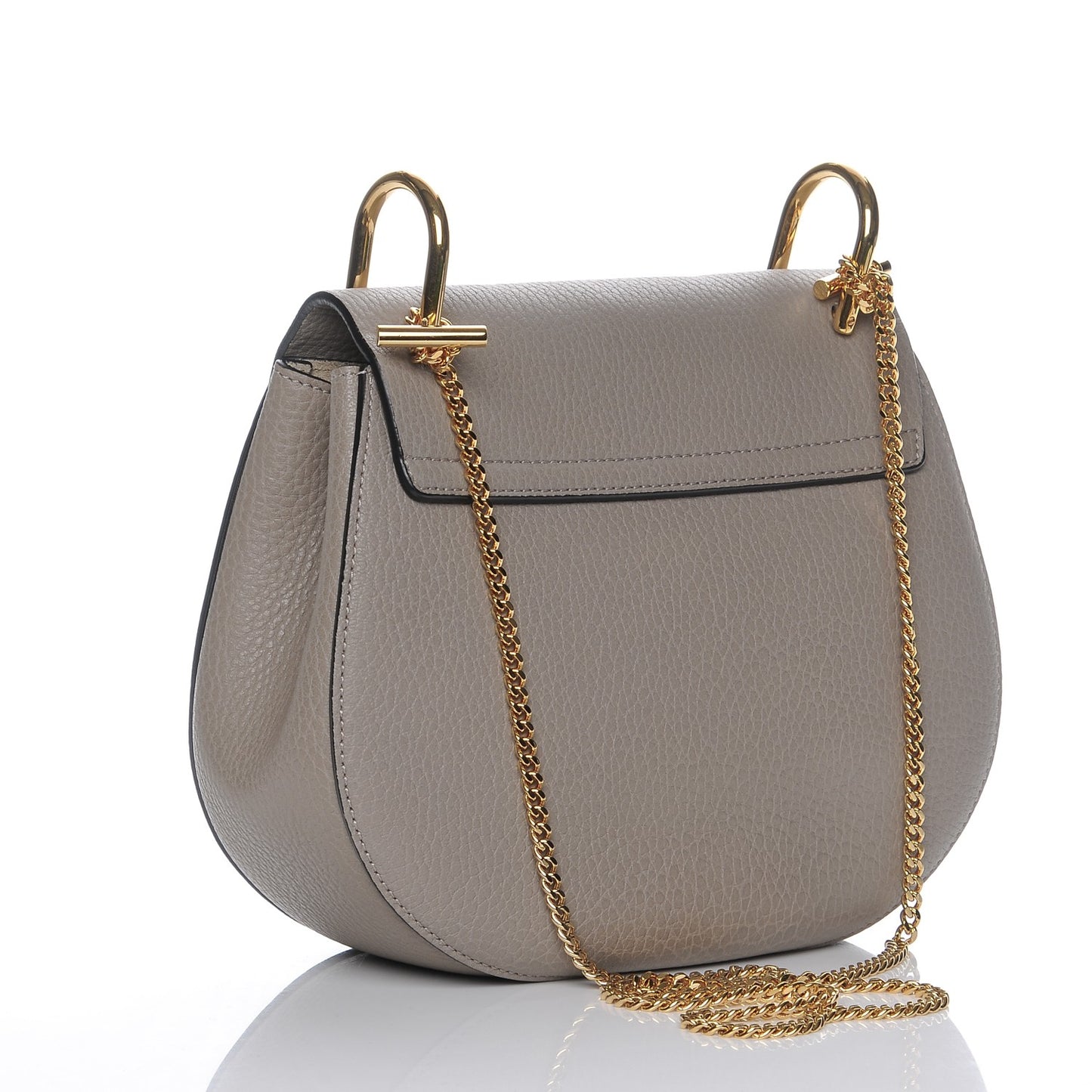 Grained Lambskin Drew Shoulder Bag Motty Grey