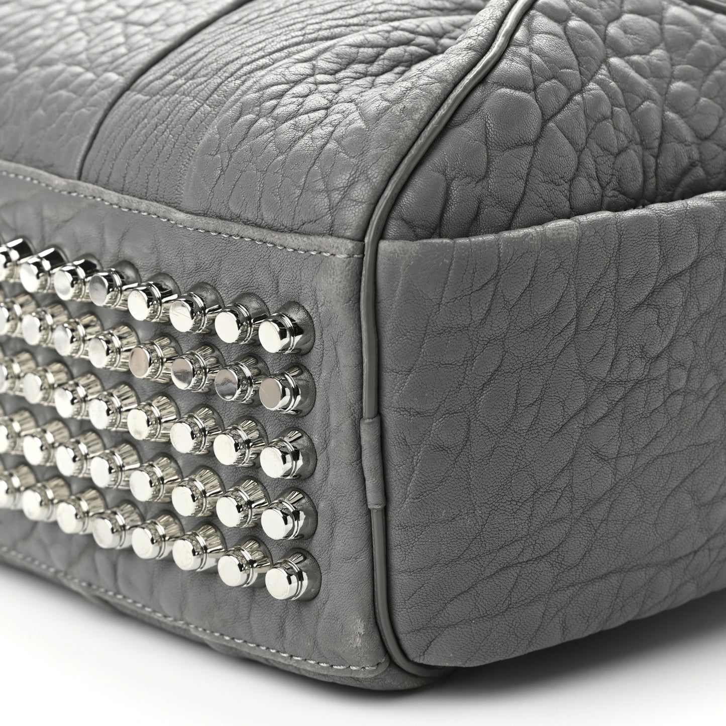 Pebbled Lambskin Rocco Sesame Silver Hardware