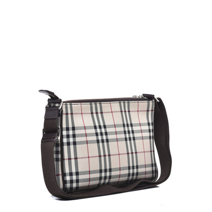Burberry Calfskin House Check Crossbody Bag Brown 3 of 9