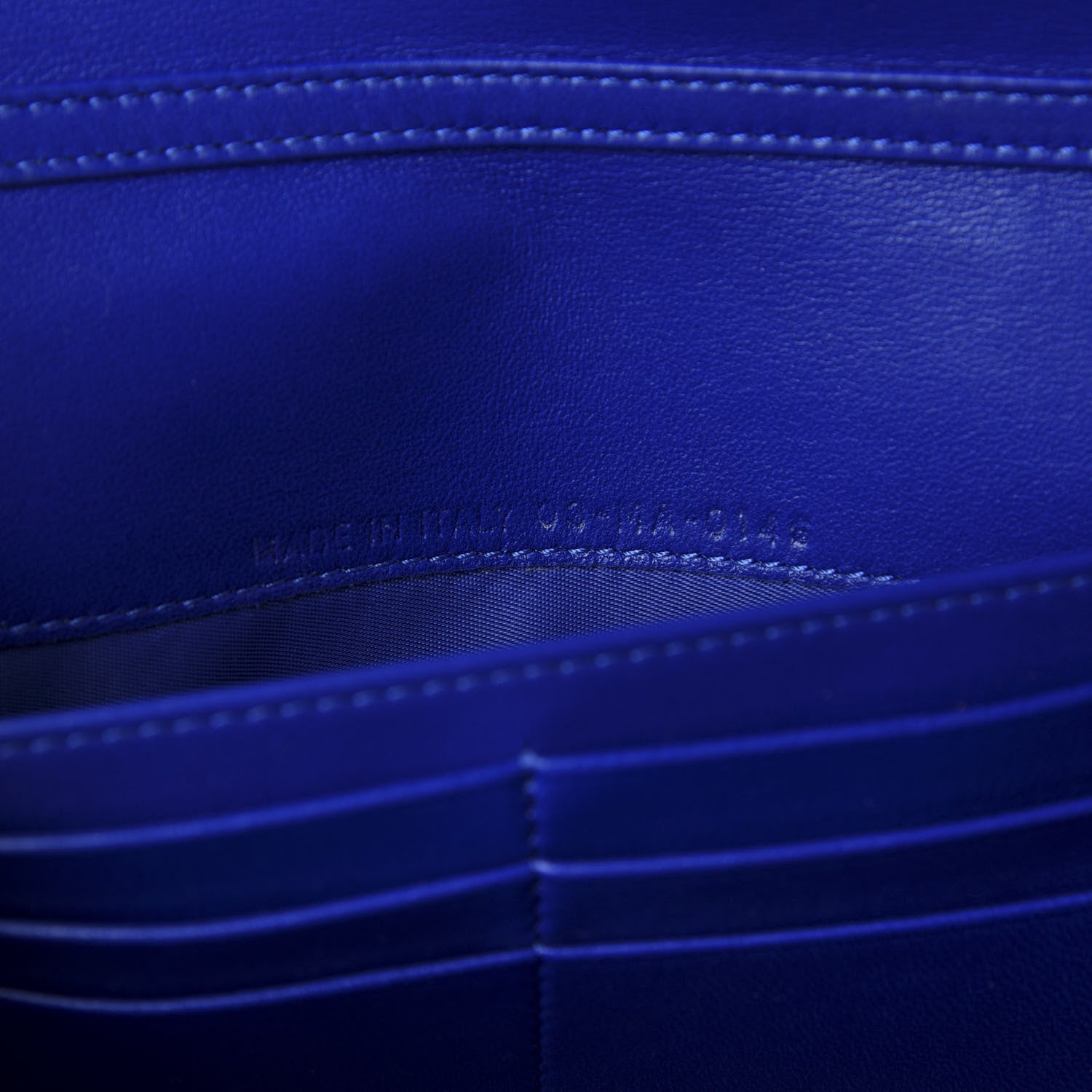 Christian Dior Lambskin Diorama Croisiere Chain Wallet Blue 9 of 11