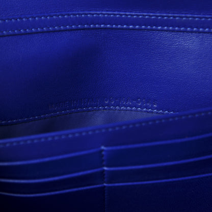 Christian Dior Lambskin Diorama Croisiere Chain Wallet Blue 9 of 11