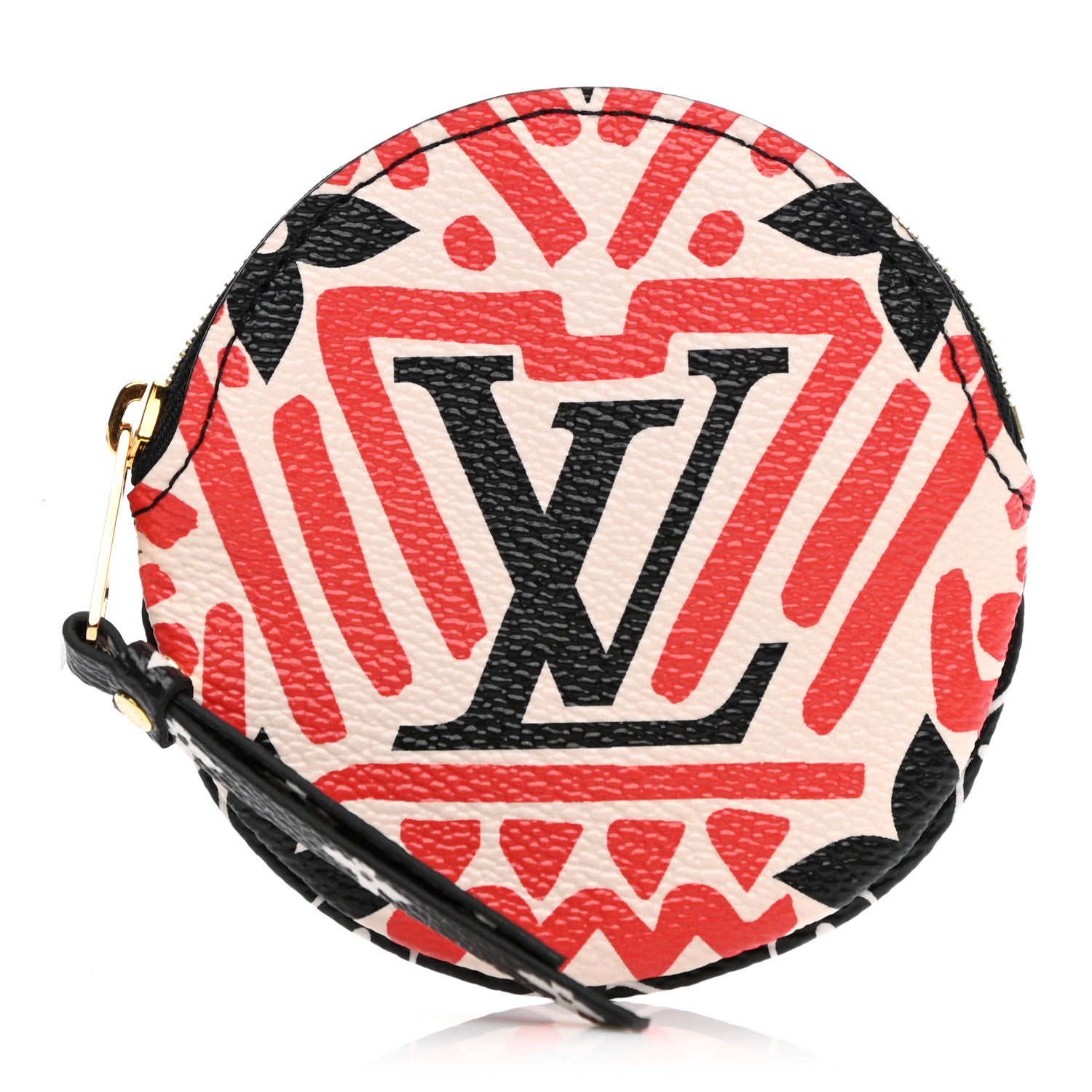 Louis Vuitton Monogram Giant Crafty Round Coin Purse Creme Rouge 1 of 7