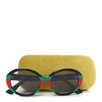 Gucci Round Web Sunglasses GG0279SA Black Green 7 of 7