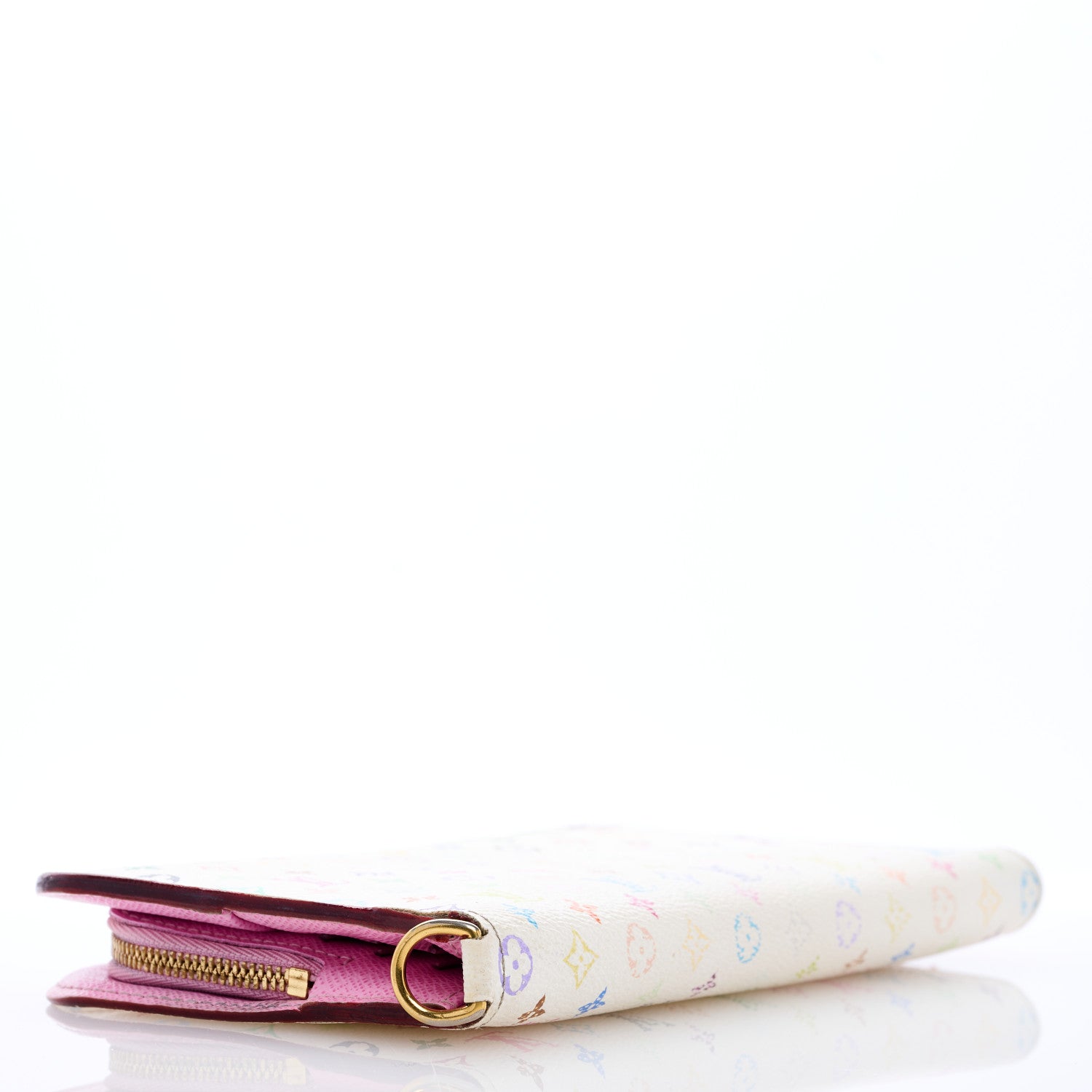 Louis Vuitton Monogram Multicolor Insolite Wallet White Litchi 4 of 6