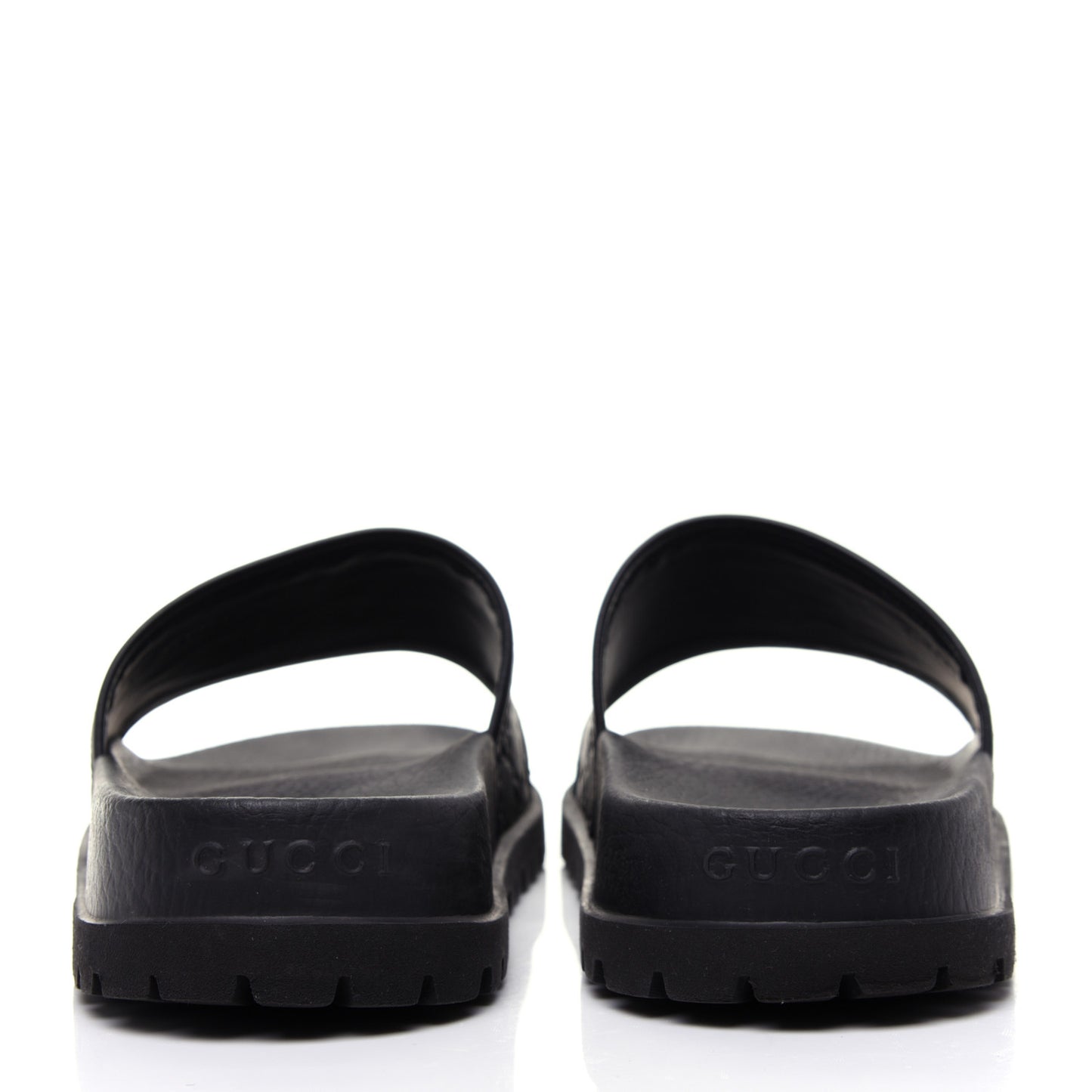 Guccissima Mens Lug Sole Slide Sandals 7 Black