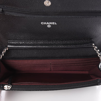 Chanel Caviar Quilted Wallet On Chain WOC Black 5 of 8