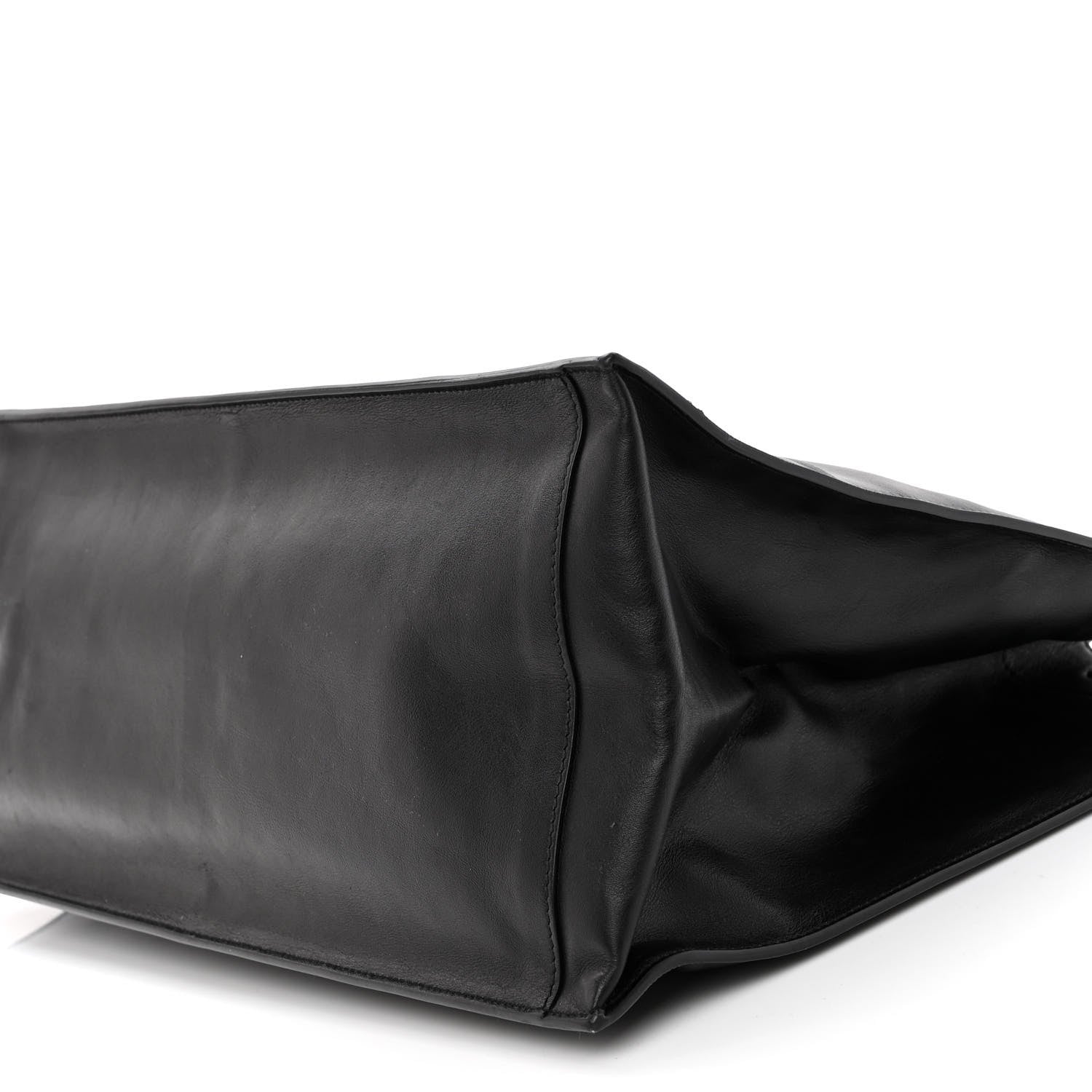 Saint Laurent Smooth Calfskin Rive Gauche Small Tote Black 9 of 10