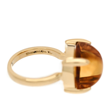 Tiffany 18K Yellow Gold Citrine 12mm Paloma Picasso Sugar Stacks Ring 47 4 4 of 5