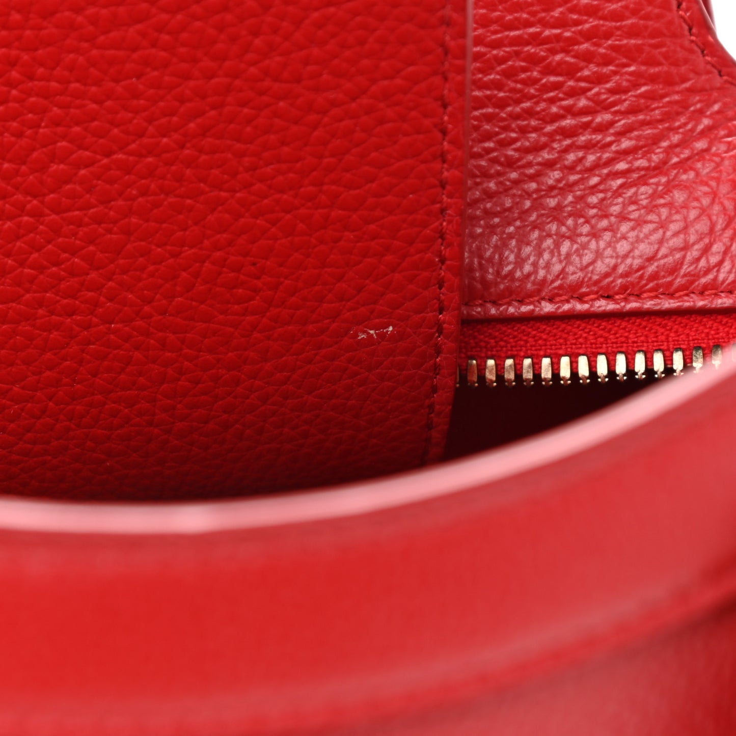 Grained Calfskin Neo Classic Gold Hardware S City Medium Red