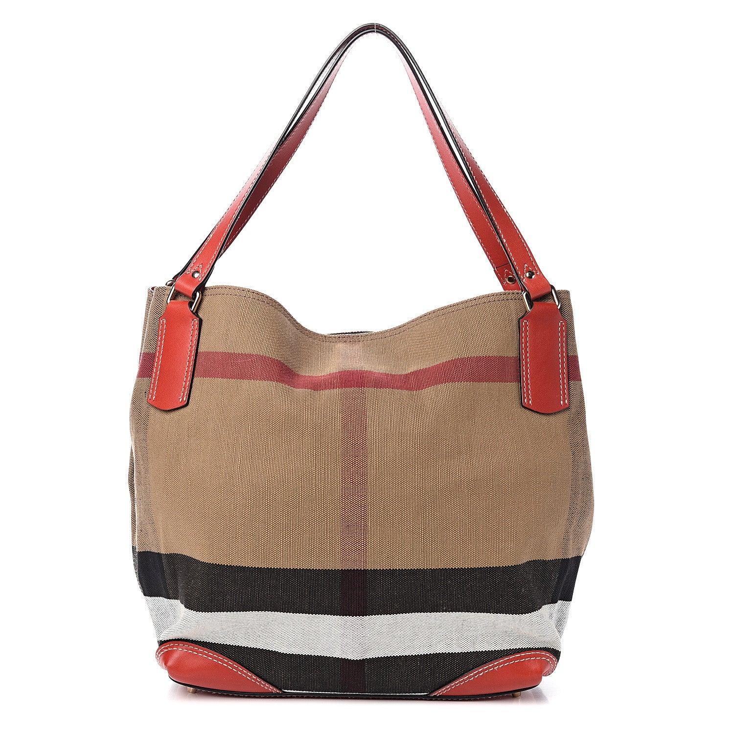 Burberry Canvas Mega Check Medium Maidstone Cadmium Red 1 of 8